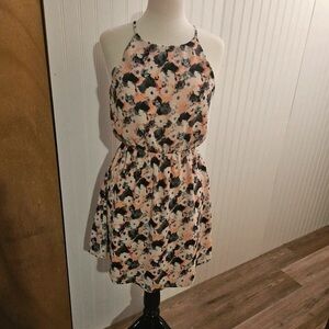 Chic Abstract Print Mini Dress